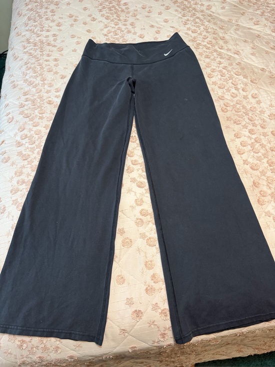 Nike Pants - Nike Black Wide-Leg Lounge Pants with Small Swoosh size medium